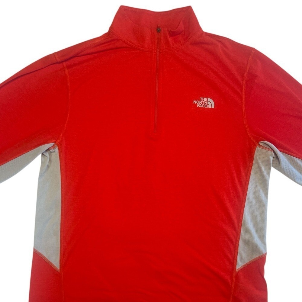 The North Face Red and Gray Pullover